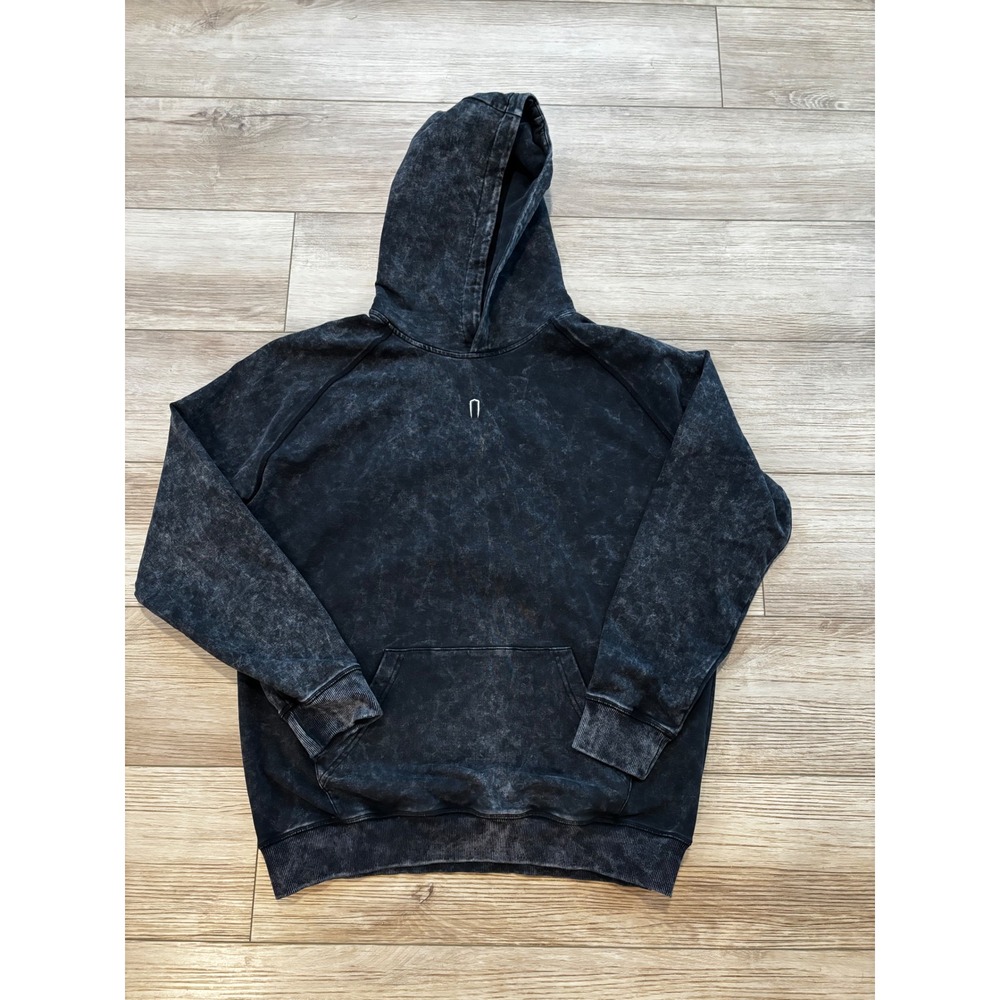 Snake Bite Fitness Acid Wash Hoodie Black Snake Rose Graphic Pullover Mens Large